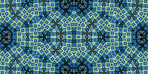 Seamless kaleidoscope pattern. The texture of the woven pattern. Endless pattern