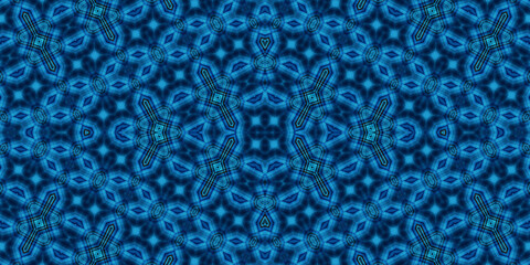 Seamless kaleidoscope pattern. The texture of the woven pattern. Endless pattern