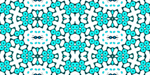 Seamless kaleidoscope pattern. The texture of the woven pattern. Endless pattern