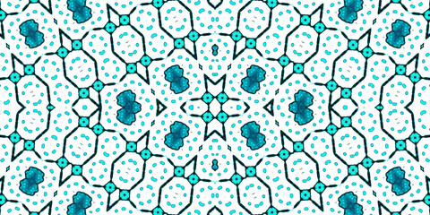 Seamless kaleidoscope pattern. The texture of the woven pattern. Endless pattern