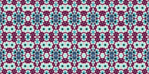 Seamless kaleidoscope pattern. The texture of the woven pattern. Endless pattern