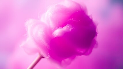 Fototapeta premium A Delicate Swirl of Pink Sugar Floss, A Sweet and Airy Treat, Ready to Melt in Your Mouth