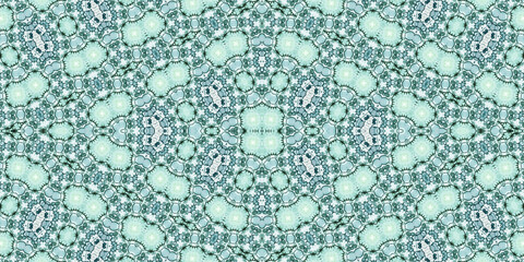 Seamless kaleidoscope pattern. The texture of the woven pattern. Endless pattern
