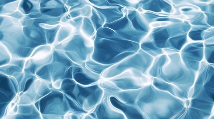 Obraz premium Serene blue water rippling gently under bright sunlight, creating mesmerizing reflections and patterns at midday