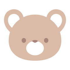 シンプルくまちゃんのお顔イラスト⭐︎PNG