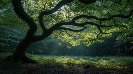 Sunlight Through Forest Canopy
