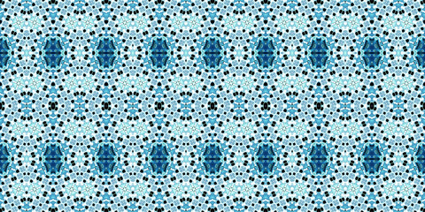 Seamless kaleidoscope pattern. The texture of the woven pattern. Endless pattern