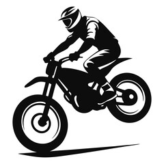 silhouette of a biker doing freestyle tricks