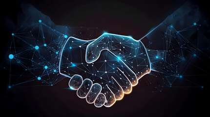 Abstract digital handshake for business partners