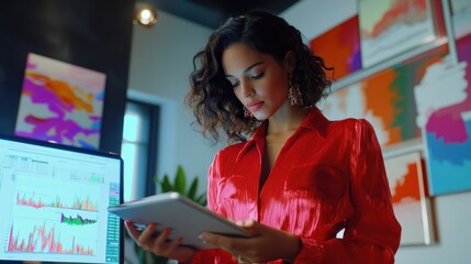 The Businesswoman with Tablet