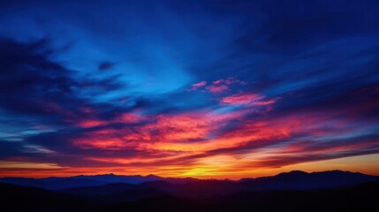 Fototapeta premium Noctilucent clouds glowing at twilight, creating ethereal views of these high-altitude clouds