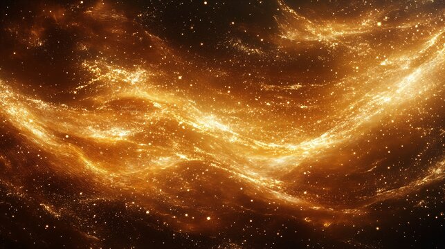 golden abstract twinkle fills serene peaceful background elegance sophistication