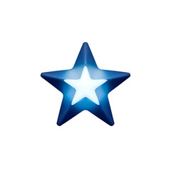 Obraz premium A 3D render of a glowing star isolated on a white background
