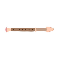 jazz flute cartoon. performance practice, technique embouchure, keys tone jazz flute sign. isolated symbol vector illustration