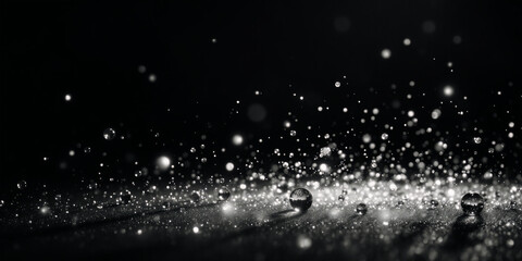 water drops on black background