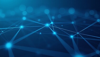 Abstract technology background featuring a network of glowing blue connections and nodes for digital innovation