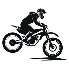 Fototapeta premium silhouette of a biker doing freestyle tricks