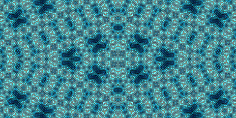 Seamless kaleidoscope pattern. The texture of the woven pattern. Endless pattern