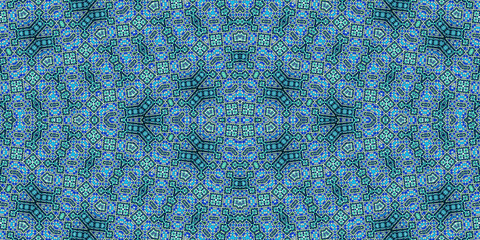 Seamless kaleidoscope pattern. The texture of the woven pattern. Endless pattern