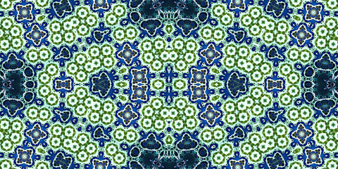 Seamless kaleidoscope pattern. The texture of the woven pattern. Endless pattern