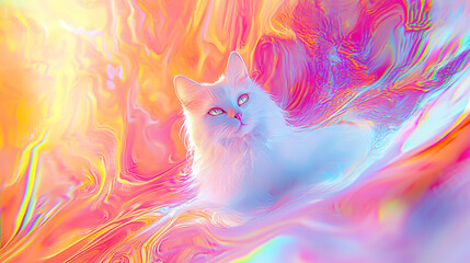 art, animal, water, design, fish, illustration, painting, pattern, sea, nature, color, flower, colorful, paint, in a dreamscape the surface reflects the early mor, untry, generative ai, landscape, arc