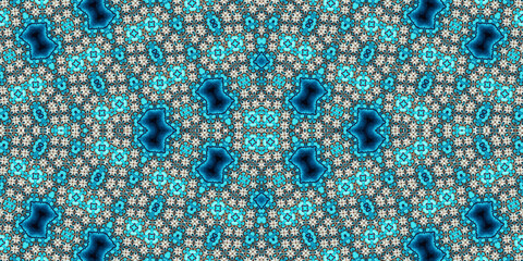 Seamless kaleidoscope pattern. The texture of the woven pattern. Endless pattern