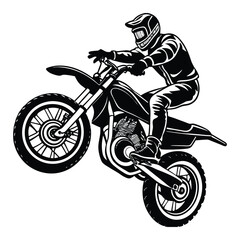 silhouette of a biker doing freestyle tricks