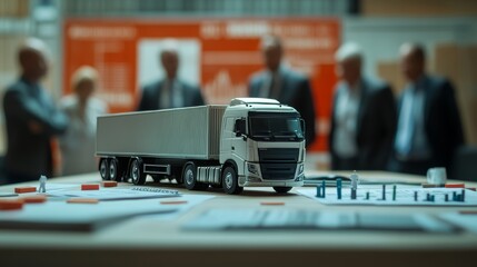 Corporate Executives Discussing Logistics Industry Merger.Concept of corporate strategy,supply chain management,business negotiations,mergers and acquisitions,financial analysis,investment,future plan