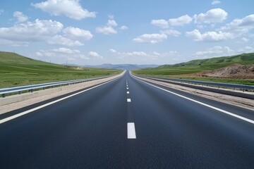 Fototapeta premium Racing Road Blurring into the Horizon at Daylight