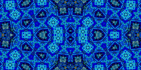 Seamless kaleidoscope pattern. The texture of the woven pattern. Endless pattern