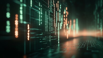 Abstract Background of Stock Market Data Visualization