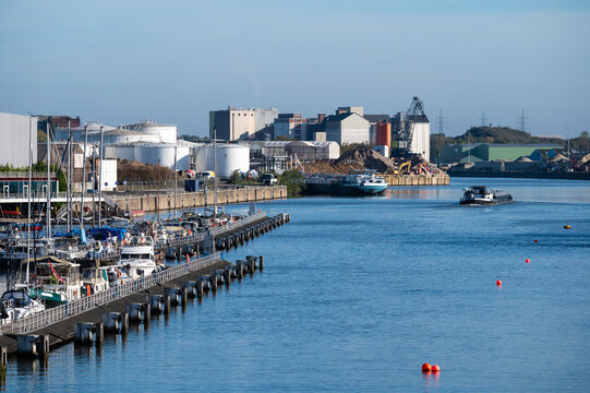 Pleasure harbor Bruxelles Royal Yacht Club in the Brussels Capital Region, Belgium, OCT 26, 2024