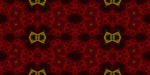 Seamless kaleidoscope pattern. The texture of the woven pattern. Endless pattern