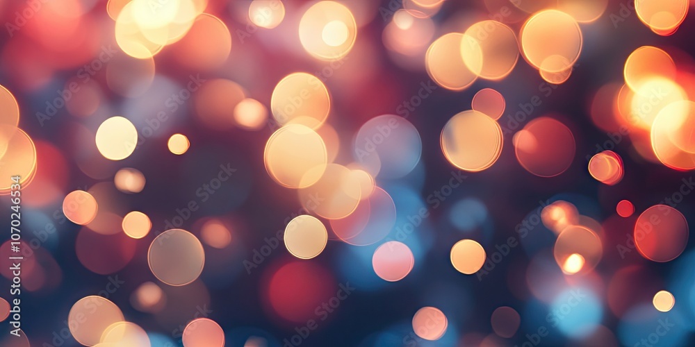 Poster blurred fireworks for new year and copyspace - an abstract holiday background.