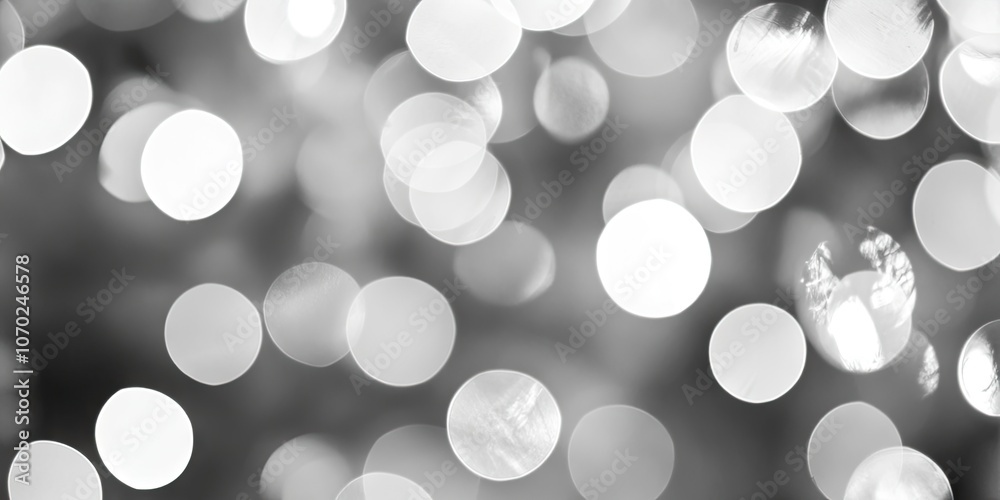 Aufkleber bokeh blurred monochrome lighting. abstraction. defocused highlights. background of christmas lights