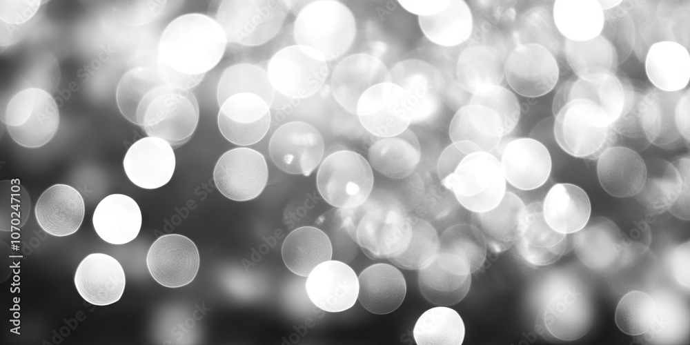 Aufkleber bokeh blurred monochrome lighting. abstraction. defocused highlights. background of christmas lights