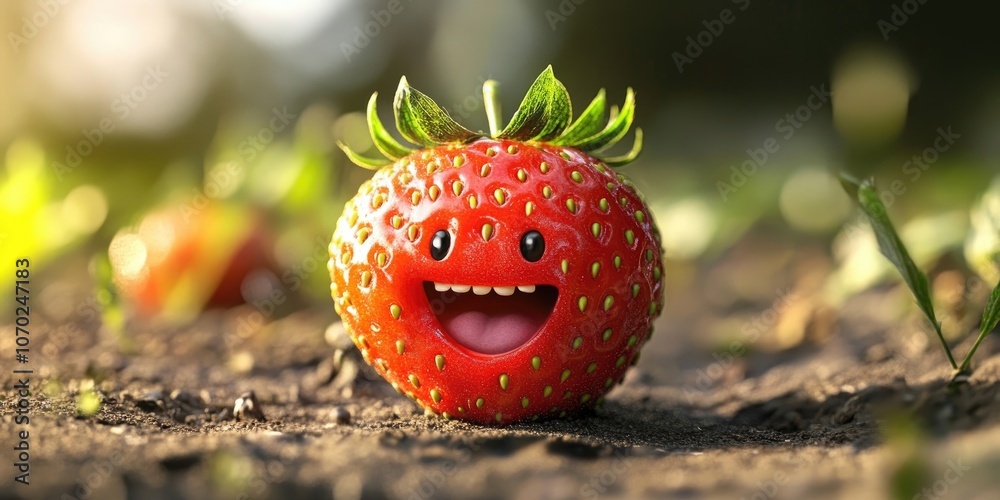 Canvas Prints grinning Strawberry