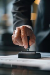 Man signing contract with pen