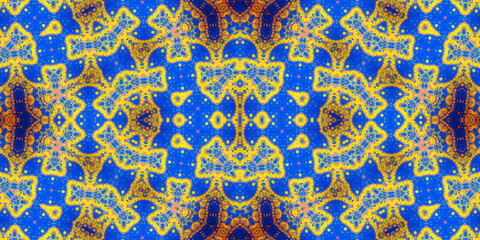 Seamless kaleidoscope pattern. The texture of the woven pattern. Endless pattern
