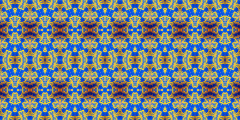 Seamless kaleidoscope pattern. The texture of the woven pattern. Endless pattern