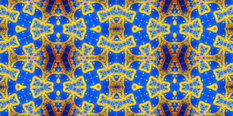 Seamless kaleidoscope pattern. The texture of the woven pattern. Endless pattern