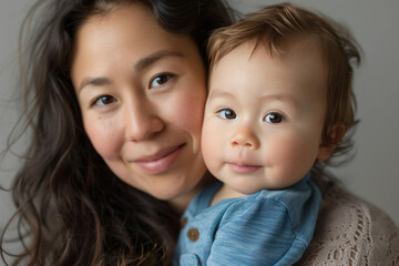 Generative AI Image of Nanny Holding Baby in Cozy Nursery Room at Home, Emphasizing Care and Bonding