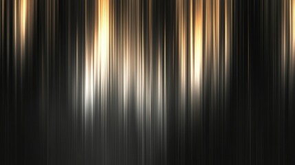 Naklejka premium Abstract background with vertical stripes of gold and white light on a black background.