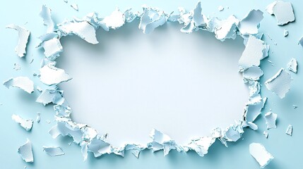 Obraz premium A textured, torn paper backdrop revealing a blank space, creating an inviting area for text or images.