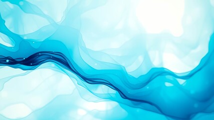 Fototapeta premium Abstract Blue and White Swirling Fluid with Subtle Shimmering Effects