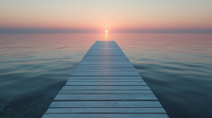 Obraz premium Sunset over Calm Waters