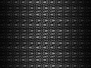 Abstract metallic carbon texture and chromium lines on sheet metal holes modern design background.