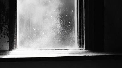 Obraz premium Dust accumulating on a neglected windowsill