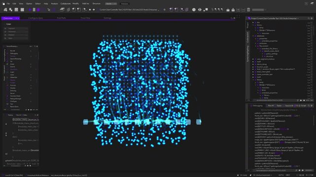 Dynamic 3d Visualization of Neural Network Nodes and Connections, Illustrating Data Flow and Processing Trends in Ai, Machine Learning, and Big Data Through Vibrant, Interactive Animations.
