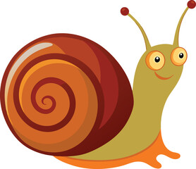 vector snail isolated on white background